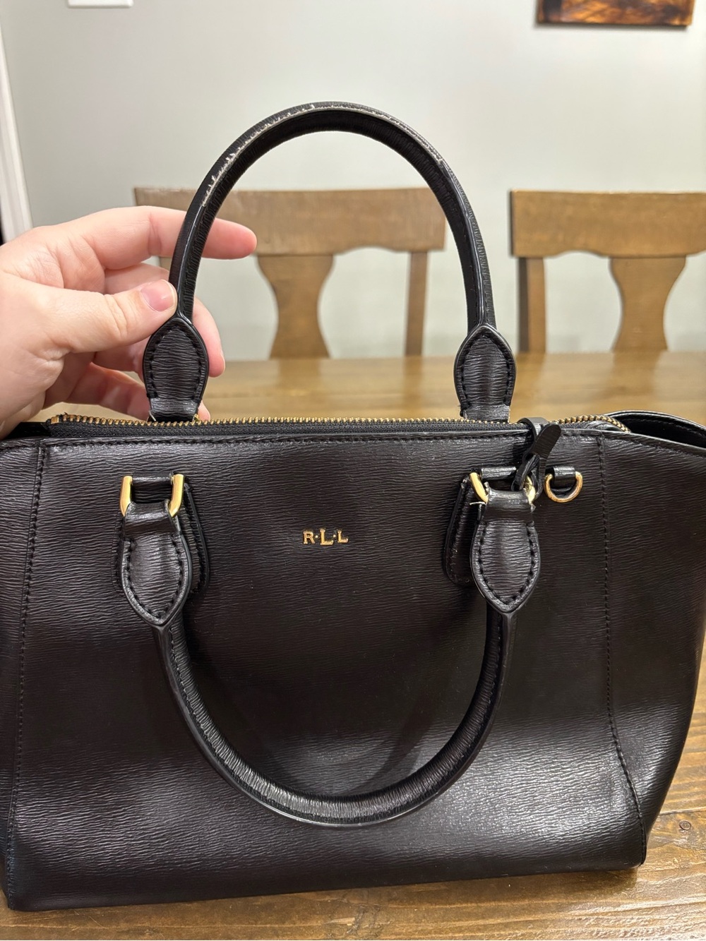 Ralph Lauren Black Leather Tote Bag - Picture 6 of 12
